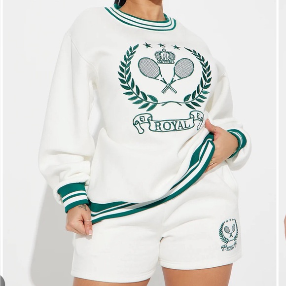 FASHION NOVA ROYAL FLEECE SHORT SET - Picture 1 of 2